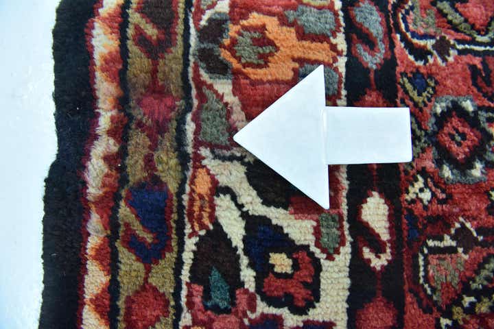 4' 7 x 10' 6 Hand Knotted Hossainabad Persian Wool Runner Rug