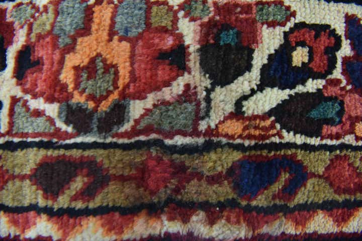 4' 7 x 10' 6 Hand Knotted Hossainabad Persian Wool Runner Rug