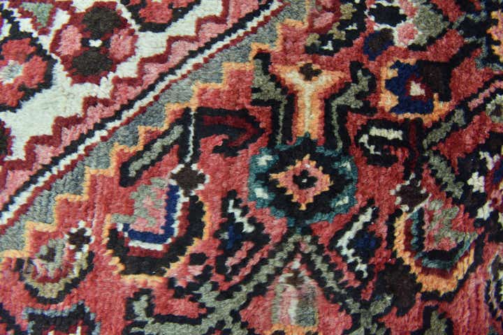 4' 7 x 10' 6 Hand Knotted Hossainabad Persian Wool Runner Rug