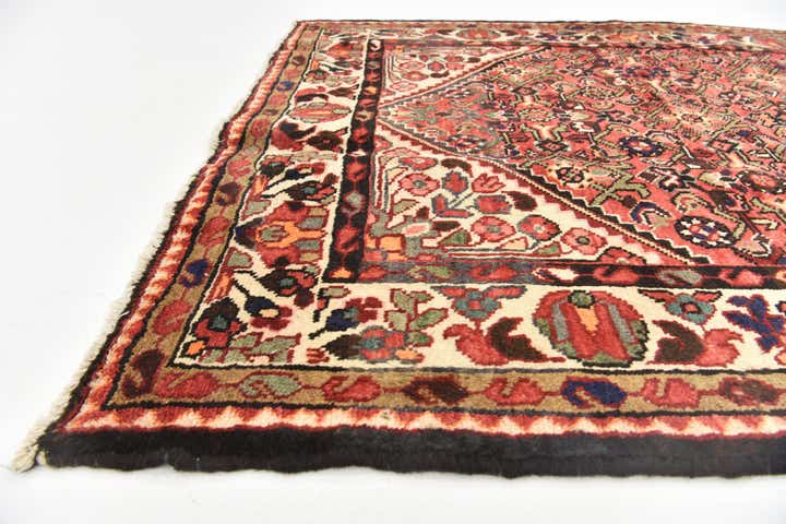 4' 7 x 10' 6 Hand Knotted Hossainabad Persian Wool Runner Rug