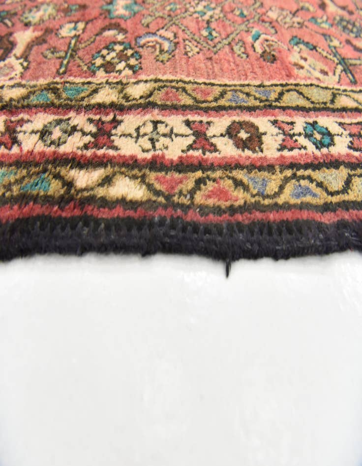 Detail image of 3' 2 x 11' Hand Knotted Hossainabad Persian Wool Runner Rug