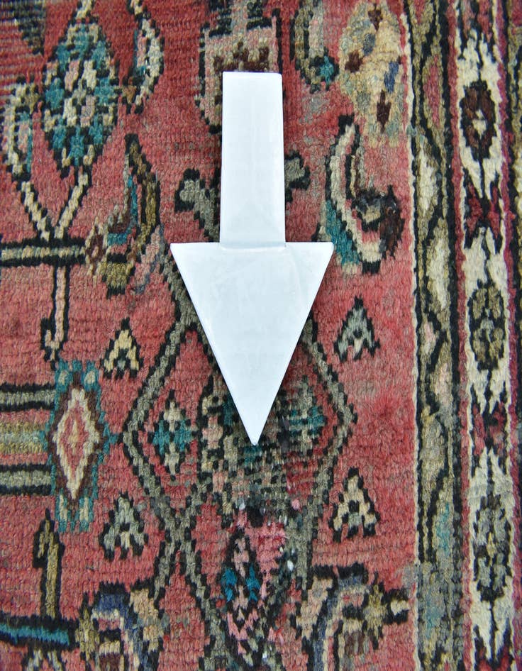 Detail image of 3' 2 x 11' Hand Knotted Hossainabad Persian Wool Runner Rug