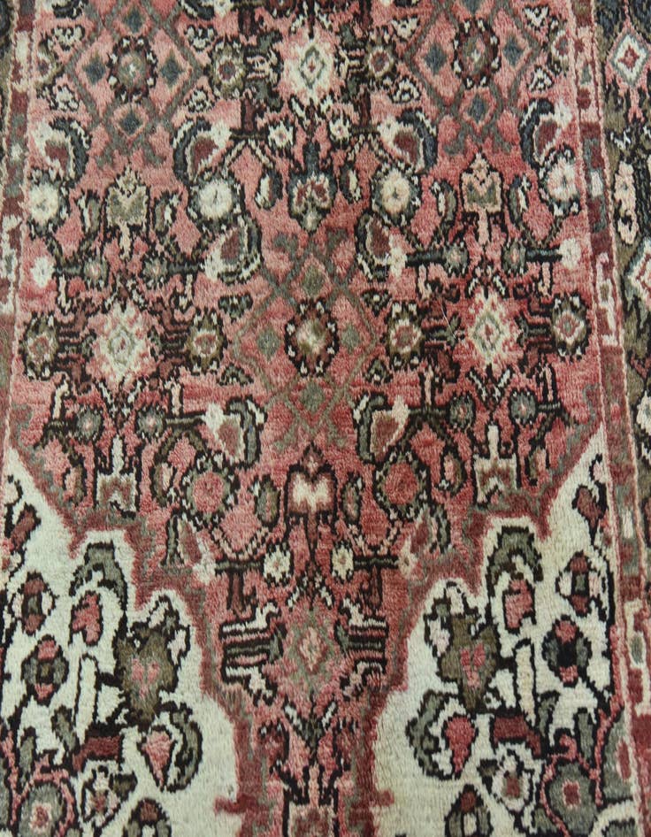 Detail image of 3' 4 x 10'  Hand Knotted Hossainabad Persian Wool Runner Rug