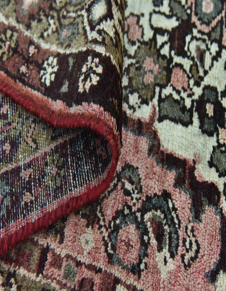 Detail image of 3' 4 x 10'  Hand Knotted Hossainabad Persian Wool Runner Rug