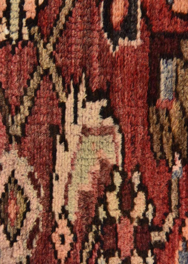 4' 2 x 10' 3 Hand Knotted Hossainabad Persian Wool Runner Rug
