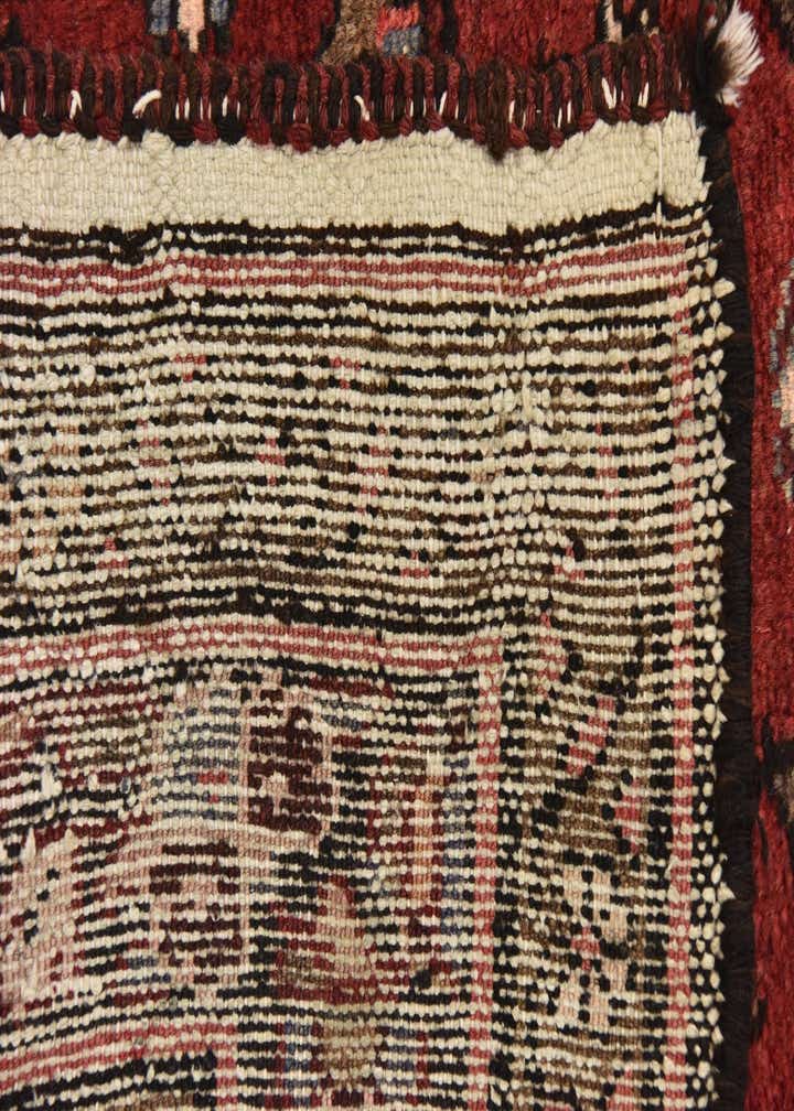 4' 2 x 10' 3 Hand Knotted Hossainabad Persian Wool Runner Rug