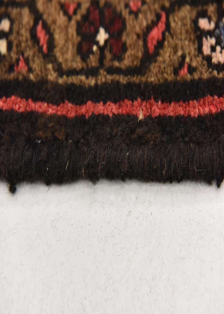 4' 2 x 10' 3 Hand Knotted Hossainabad Persian Wool Runner Rug