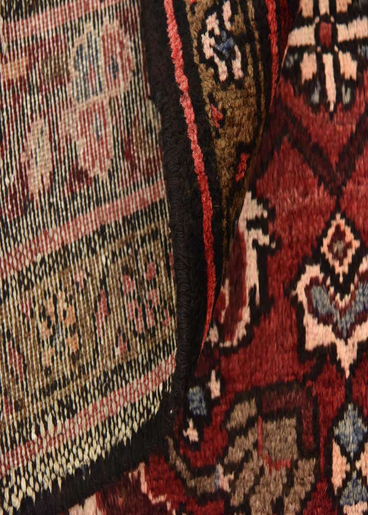 4' 2 x 10' 3 Hand Knotted Hossainabad Persian Wool Runner Rug