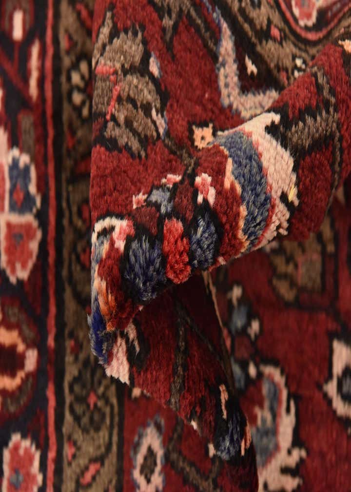 4' 2 x 10' 3 Hand Knotted Hossainabad Persian Wool Runner Rug