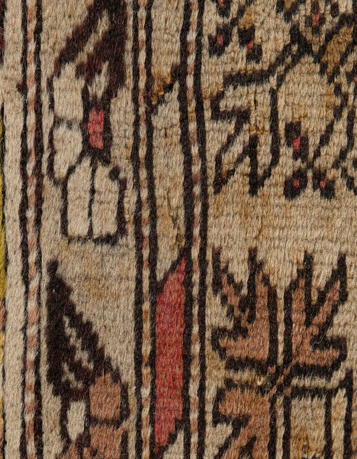 Detail image of 3' 11 x 7' 8  Hand Knotted Kars Wool Runner Rug