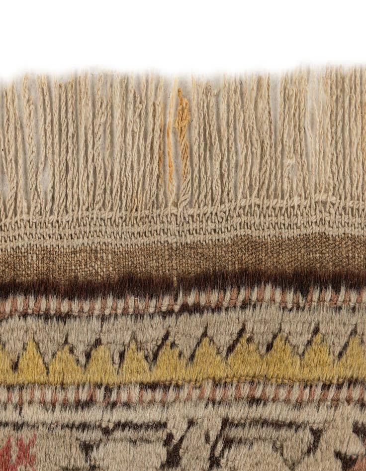 Detail image of 3' 11 x 7' 8  Hand Knotted Kars Wool Runner Rug