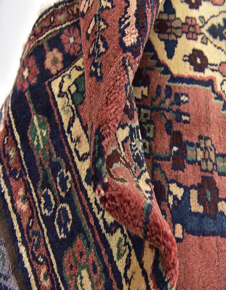 Detail image of 3' 8 x 10'  Hand Knotted Khamseh Persian Wool Runner Rug