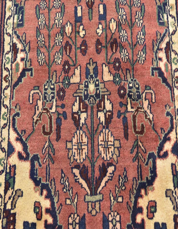 Detail image of 3' 8 x 10'  Hand Knotted Khamseh Persian Wool Runner Rug