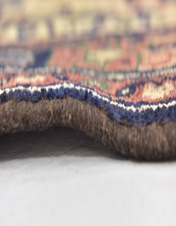 Detail image of 3' 8 x 10'  Hand Knotted Khamseh Persian Wool Runner Rug