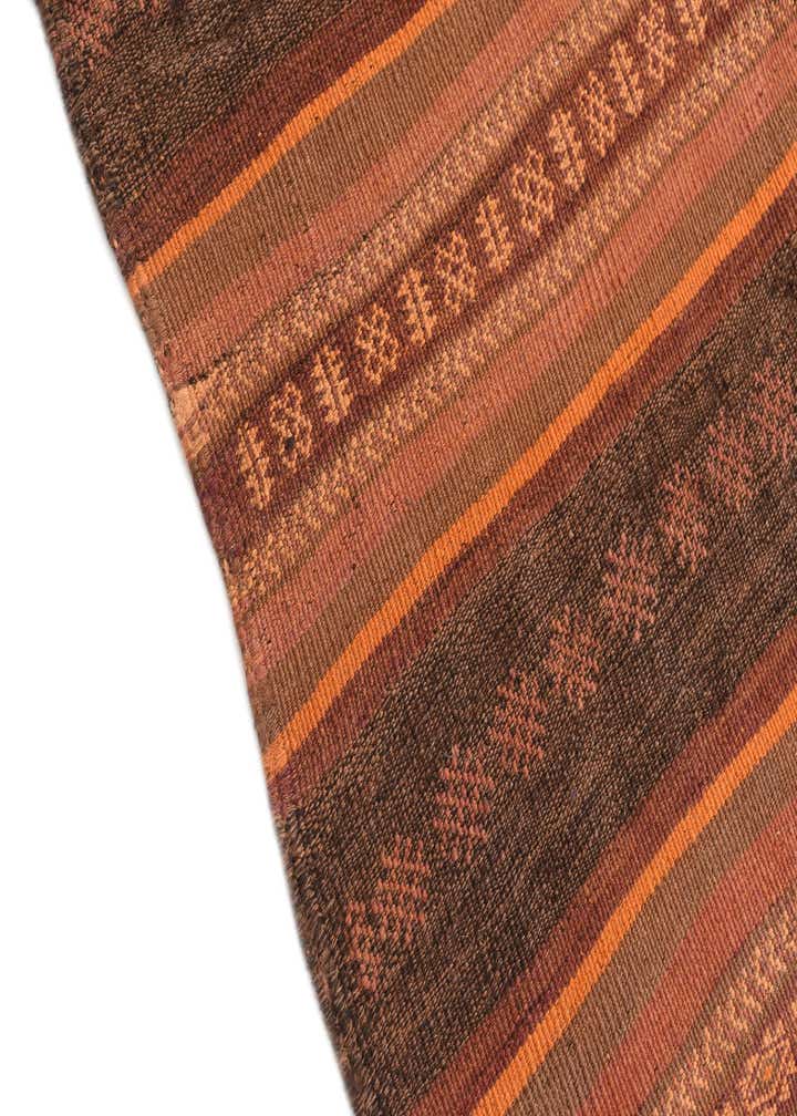 3' 7 x 8' 1 Hand Woven Kilim Afghan Wool Runner Rug