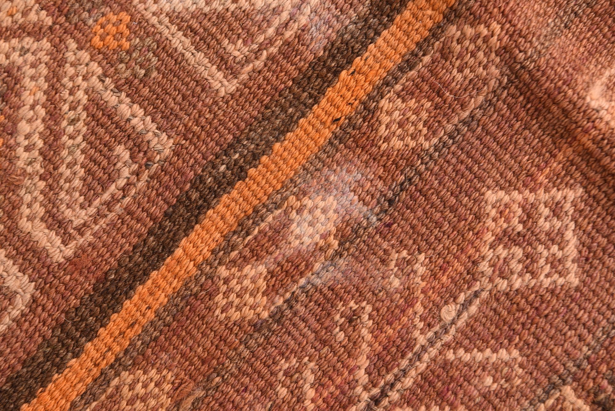 3' 9 x 9' 7 Hand Woven Kilim Afghan Wool Runner Rug