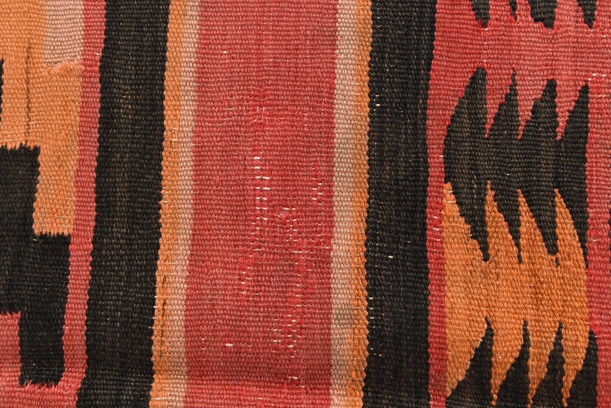5' 1 x 10' 2 Hand Woven Kilim Afghan Wool Runner Rug