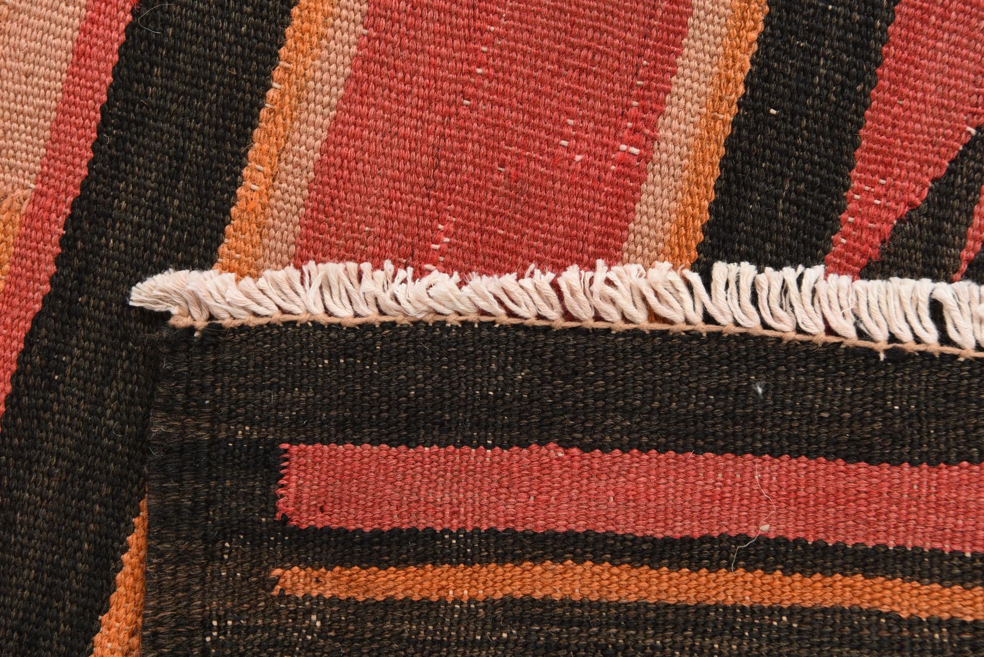 5' 1 x 10' 2 Hand Woven Kilim Afghan Wool Runner Rug