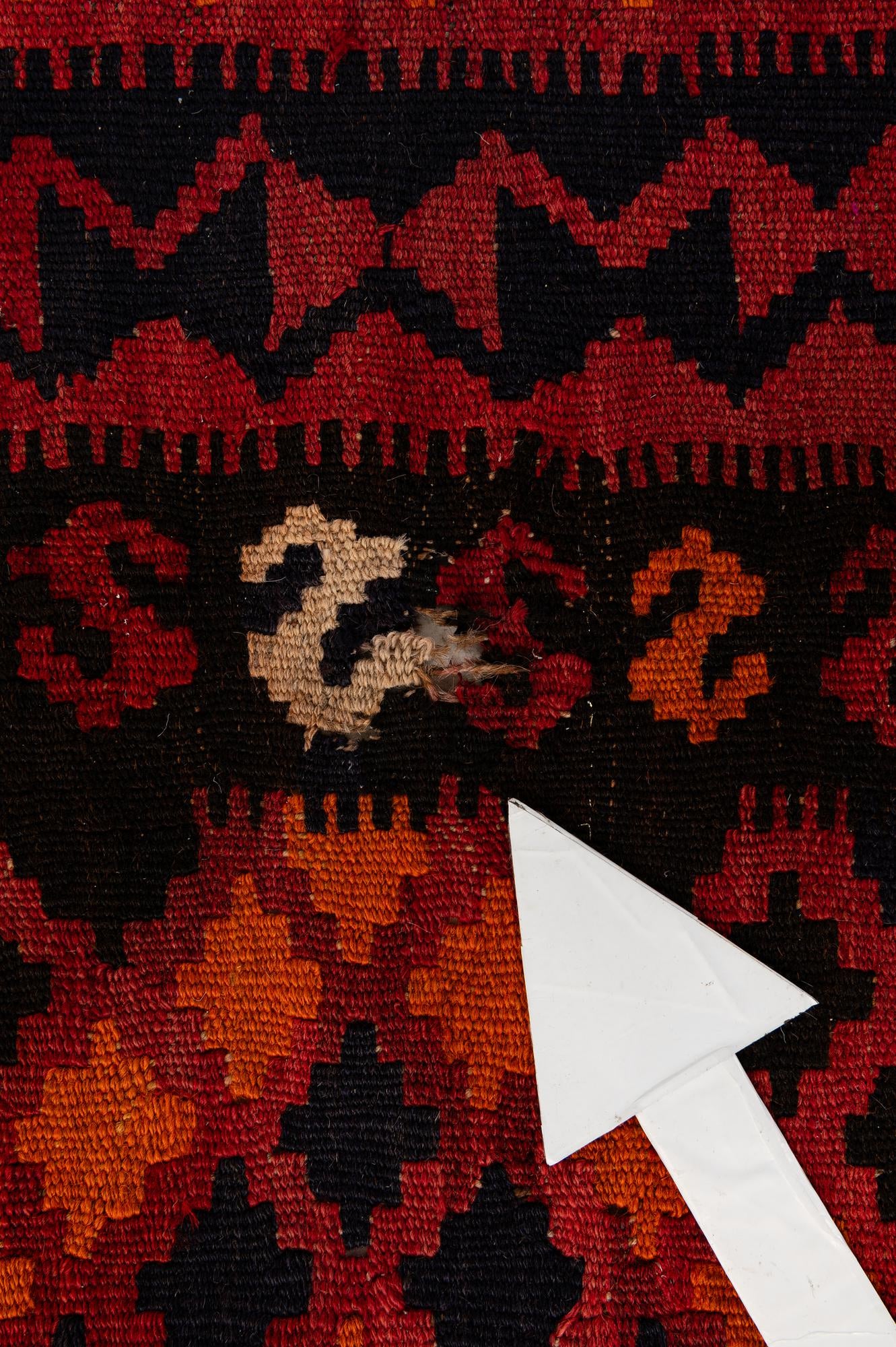 3' 3 x 6' 6 Hand Woven Kilim Afghan Wool Runner Rug