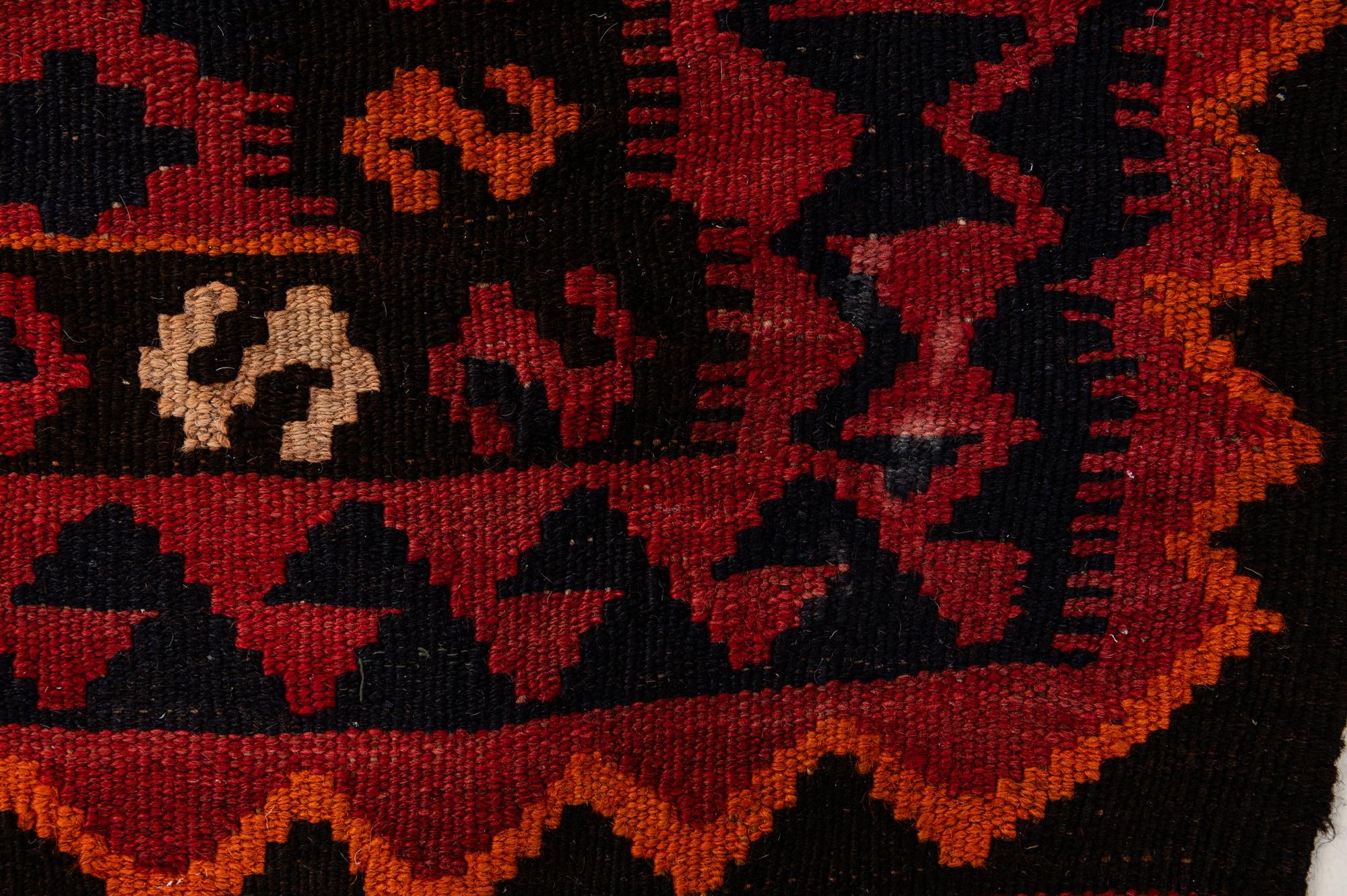 3' 3 x 6' 6 Hand Woven Kilim Afghan Wool Runner Rug