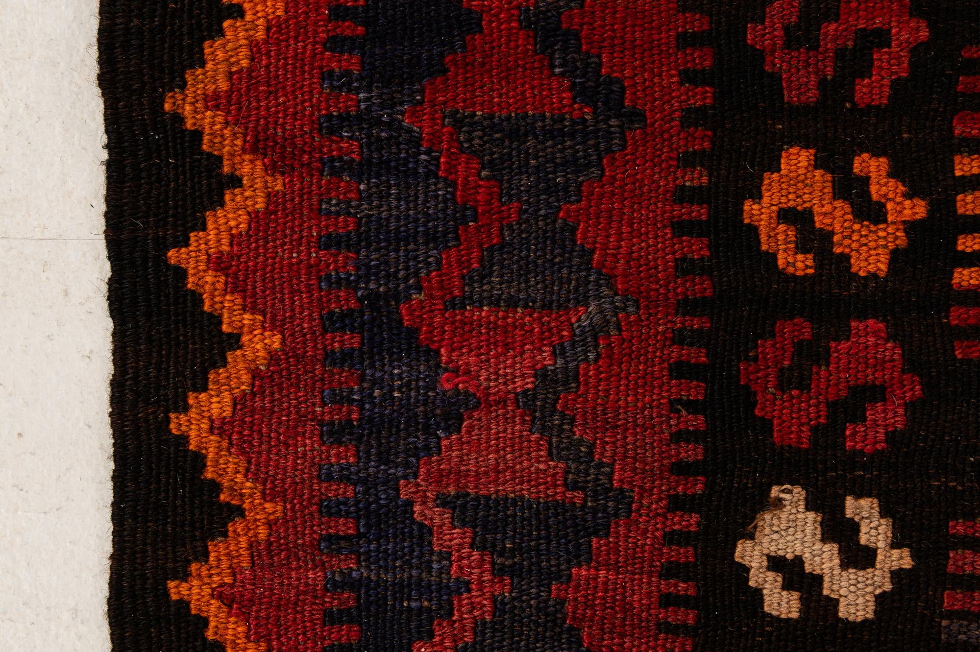 3' 3 x 6' 6 Hand Woven Kilim Afghan Wool Runner Rug