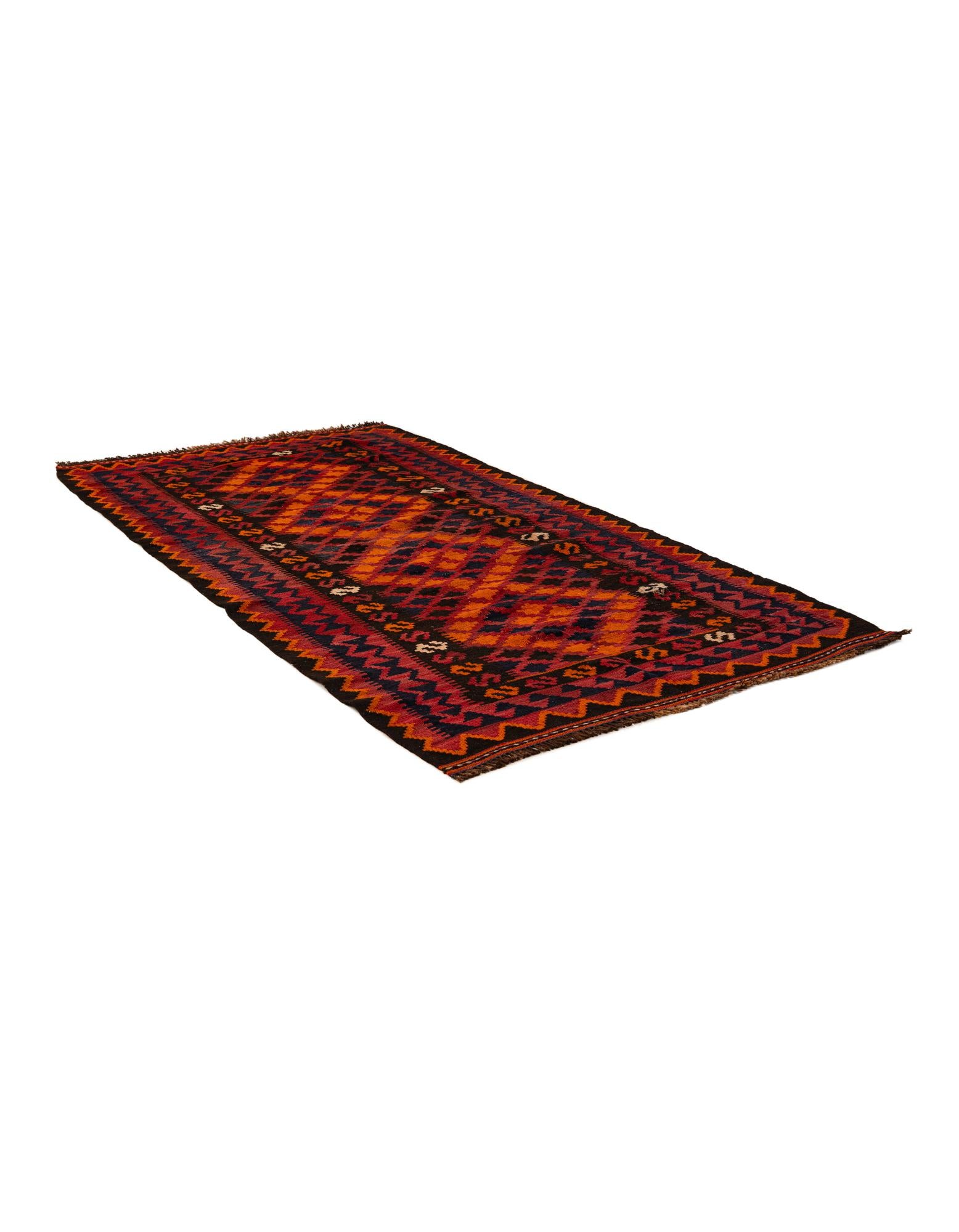 3' 3 x 6' 6 Hand Woven Kilim Afghan Wool Runner Rug