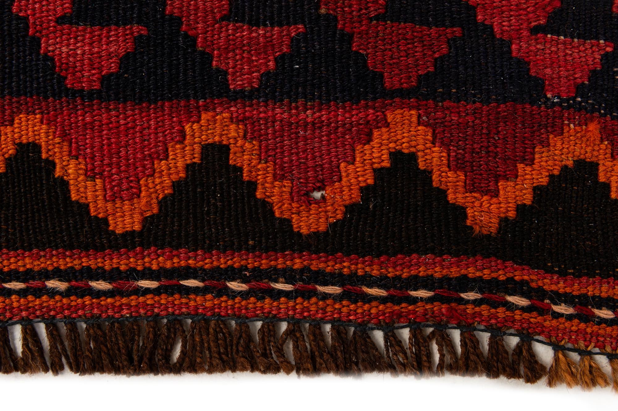 3' 3 x 6' 6 Hand Woven Kilim Afghan Wool Runner Rug