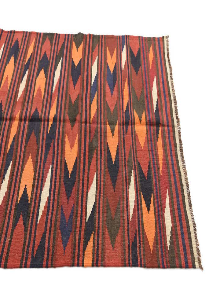4' x 9' 5 Hand Woven Kilim Afghan Wool Runner Rug