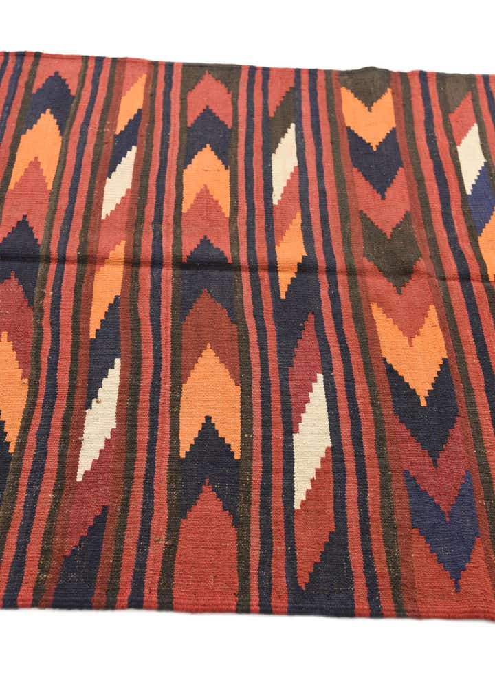 4' x 9' 5 Hand Woven Kilim Afghan Wool Runner Rug