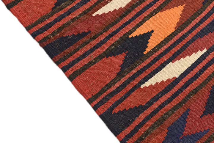 4' x 9' 5 Hand Woven Kilim Afghan Wool Runner Rug