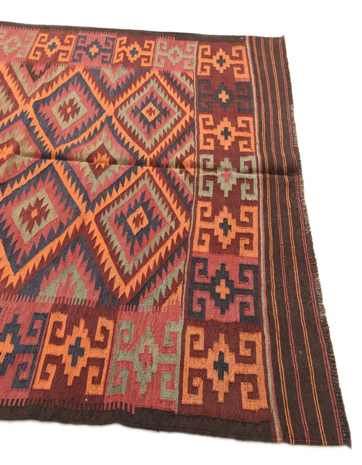 Detail image of 5' 5 x 10' 1  Hand Woven Kilim Afghan Wool Runner Rug