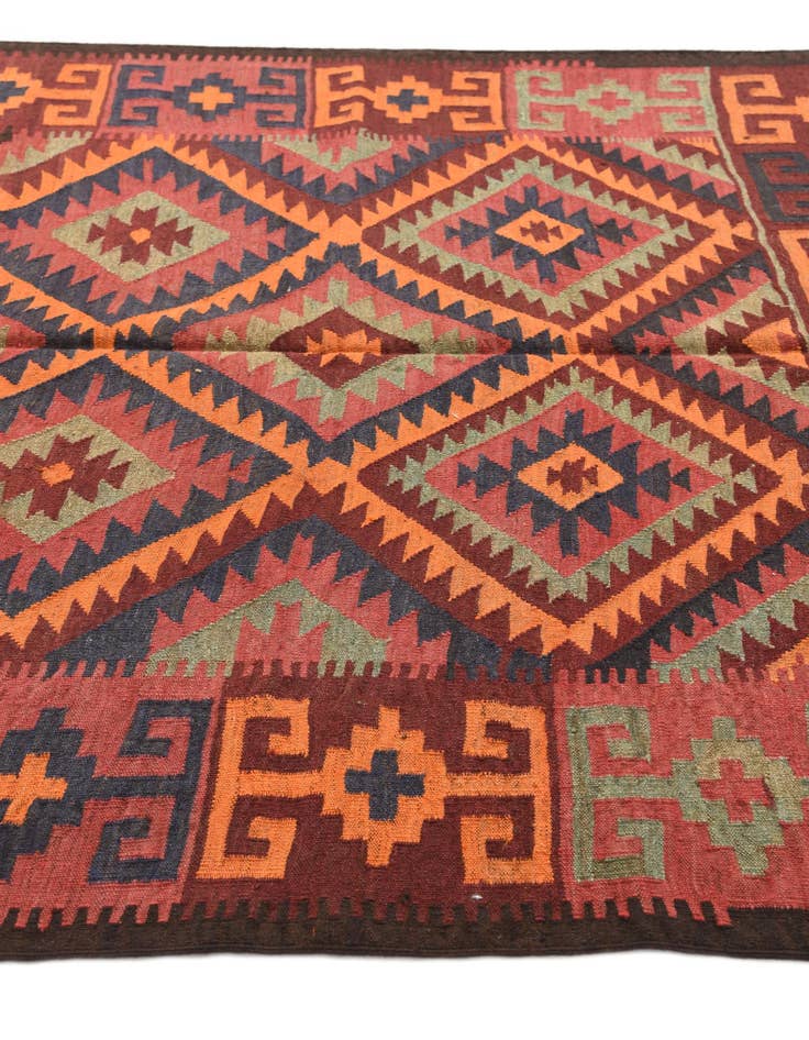 Detail image of 5' 5 x 10' 1  Hand Woven Kilim Afghan Wool Runner Rug