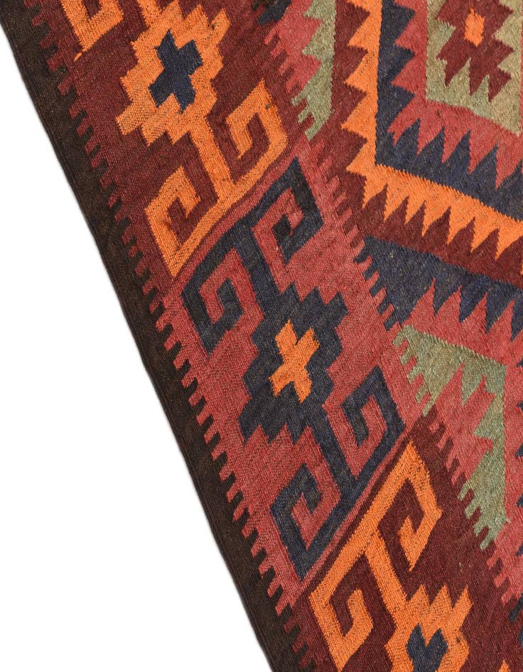 Detail image of 5' 5 x 10' 1  Hand Woven Kilim Afghan Wool Runner Rug