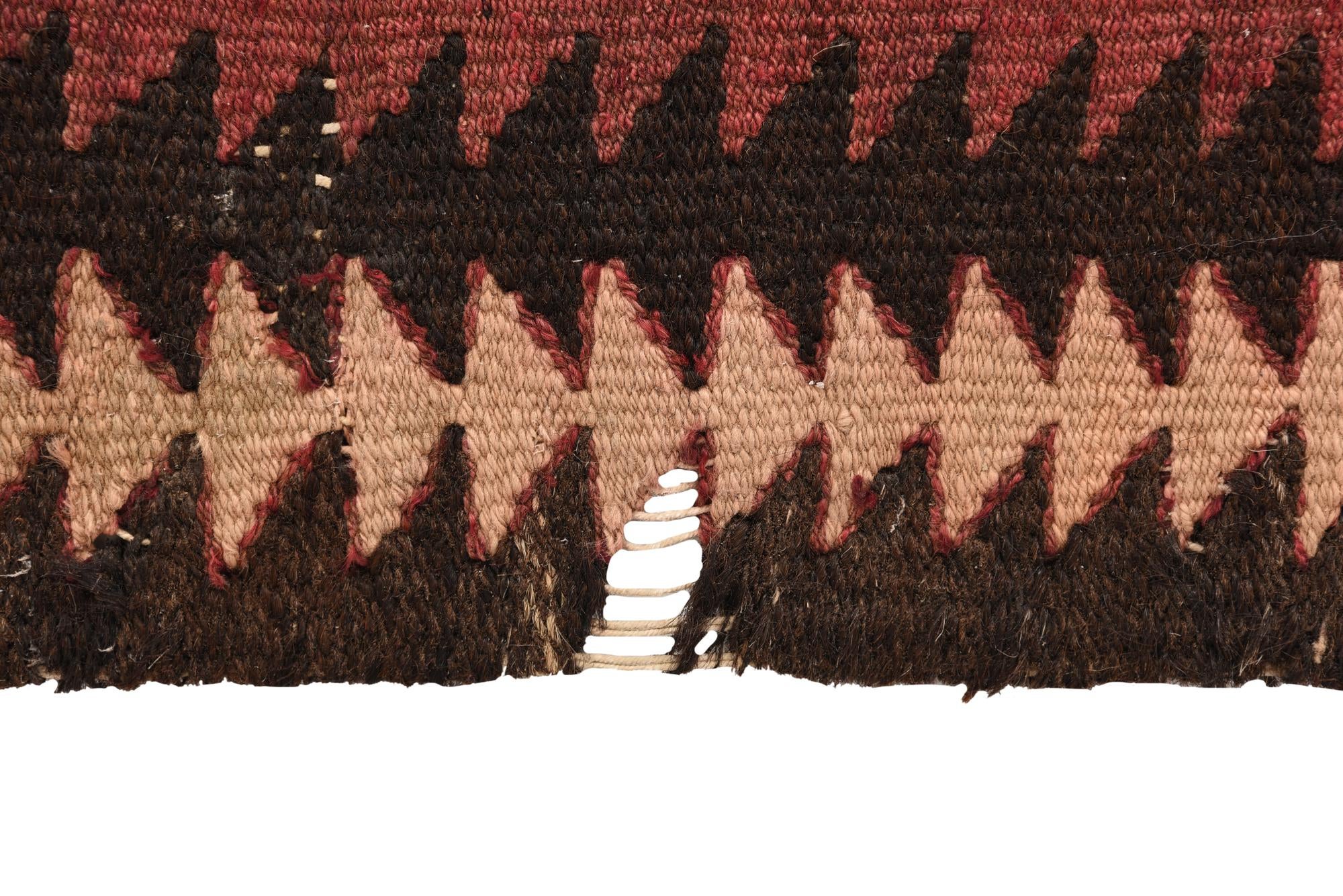 4' 6 x 9' 5 Hand Woven Kilim Fars Wool Runner Rug