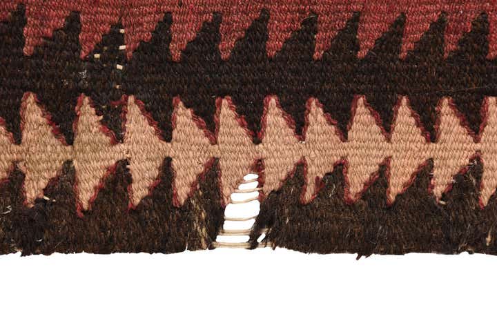 4' 6 x 9' 5 Hand Woven Kilim Fars Wool Runner Rug