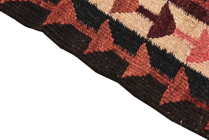 Detail image of 5' 2 x 9' 9 Hand Woven Kilim Fars Wool Runner Rug