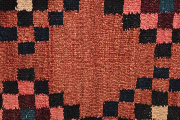 5' 2 x 9' 9 Hand Woven Kilim Fars Wool Runner Rug