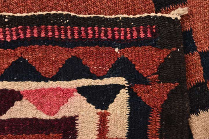 5' 2 x 9' 9 Hand Woven Kilim Fars Wool Runner Rug
