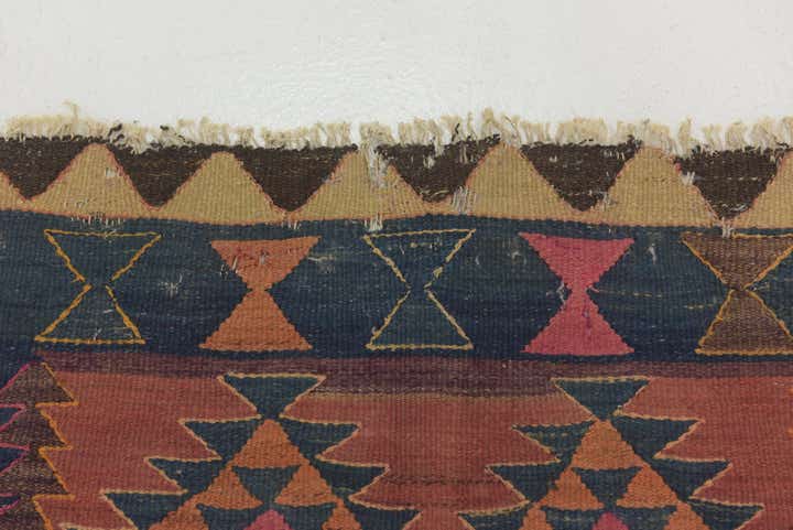 4' x 8' 9 Hand Woven Kilim Fars Wool Runner Rug