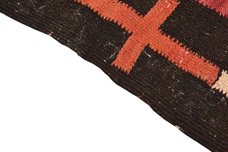 Detail image of 4' 6 x 9' Hand Woven Kilim Fars Wool Runner Rug