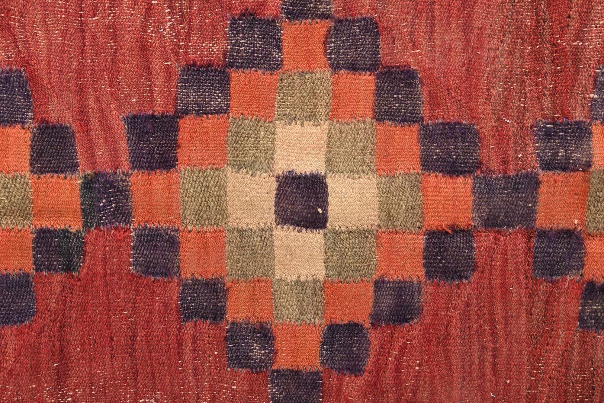 4' 6 x 9' Hand Woven Kilim Fars Wool Runner Rug