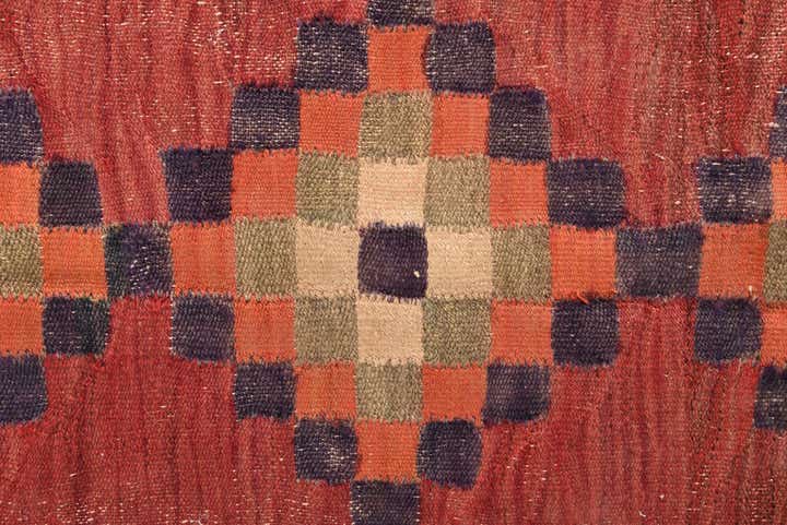 4' 6 x 9' Hand Woven Kilim Fars Wool Runner Rug