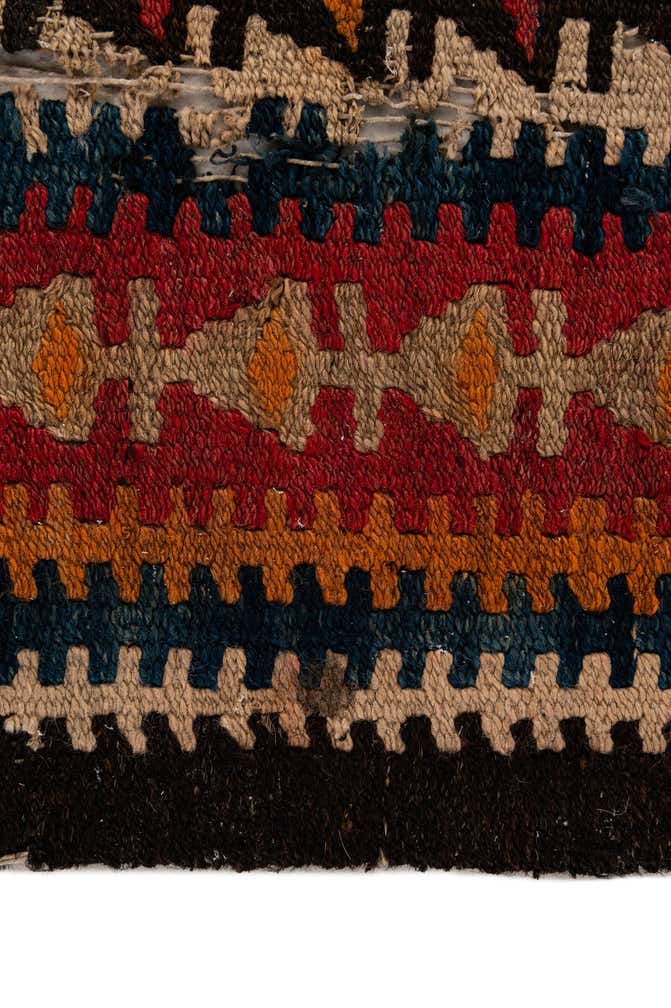 4' 5 x 9' 7 Hand Woven Kilim Fars Wool Runner Rug
