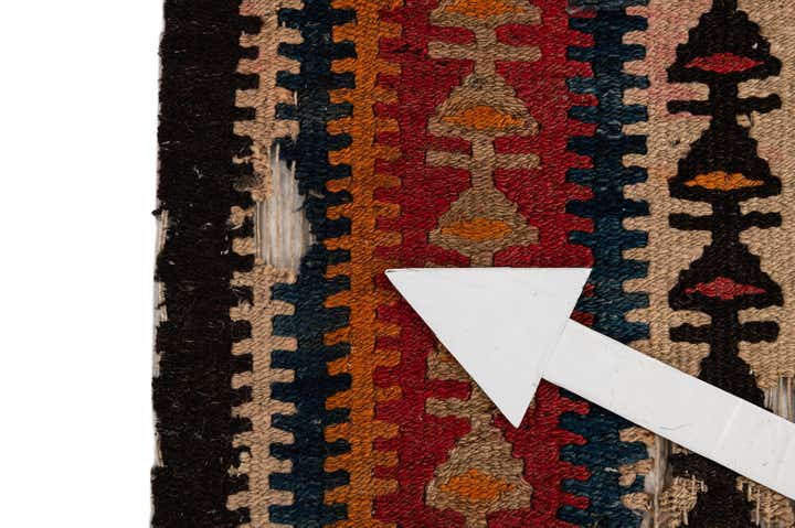 4' 5 x 9' 7 Hand Woven Kilim Fars Wool Runner Rug