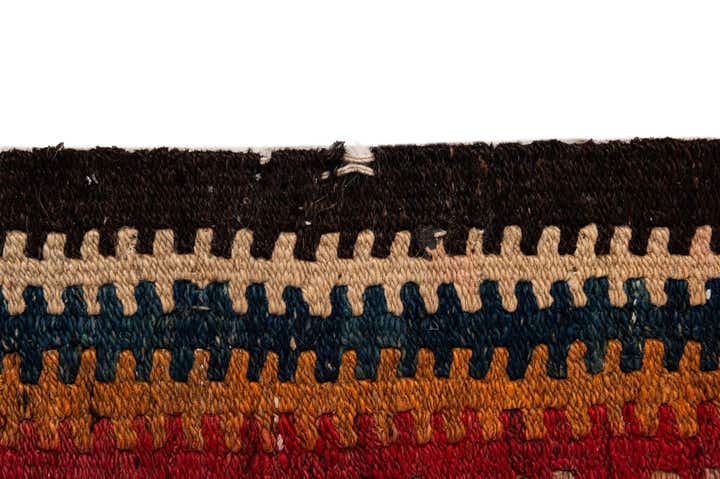 4' 5 x 9' 7 Hand Woven Kilim Fars Wool Runner Rug