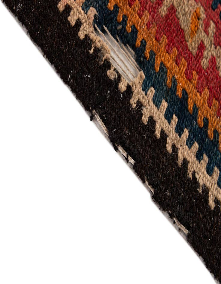 Detail image of 4' 5 x 9' 7  Hand Woven Kilim Fars Wool Runner Rug