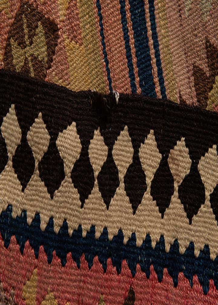 4' 7 x 9' 9 Hand Woven Kilim Fars Wool Runner Rug
