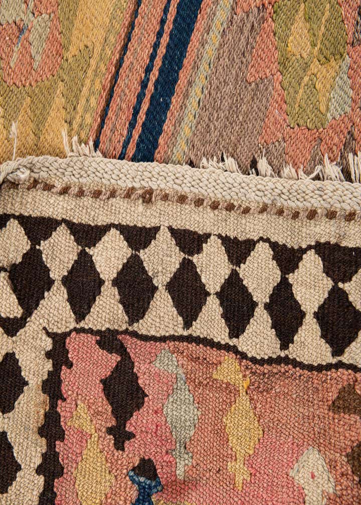 4' 7 x 9' 9 Hand Woven Kilim Fars Wool Runner Rug