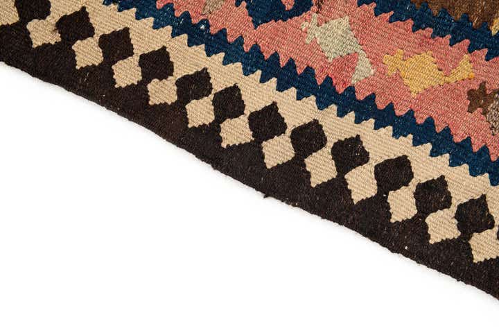 4' 7 x 9' 9 Hand Woven Kilim Fars Wool Runner Rug
