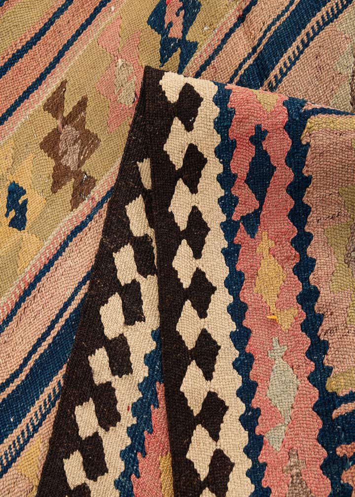 4' 7 x 9' 9 Hand Woven Kilim Fars Wool Runner Rug